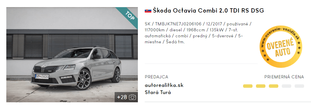 Škoda Octavia, inzerát, combi