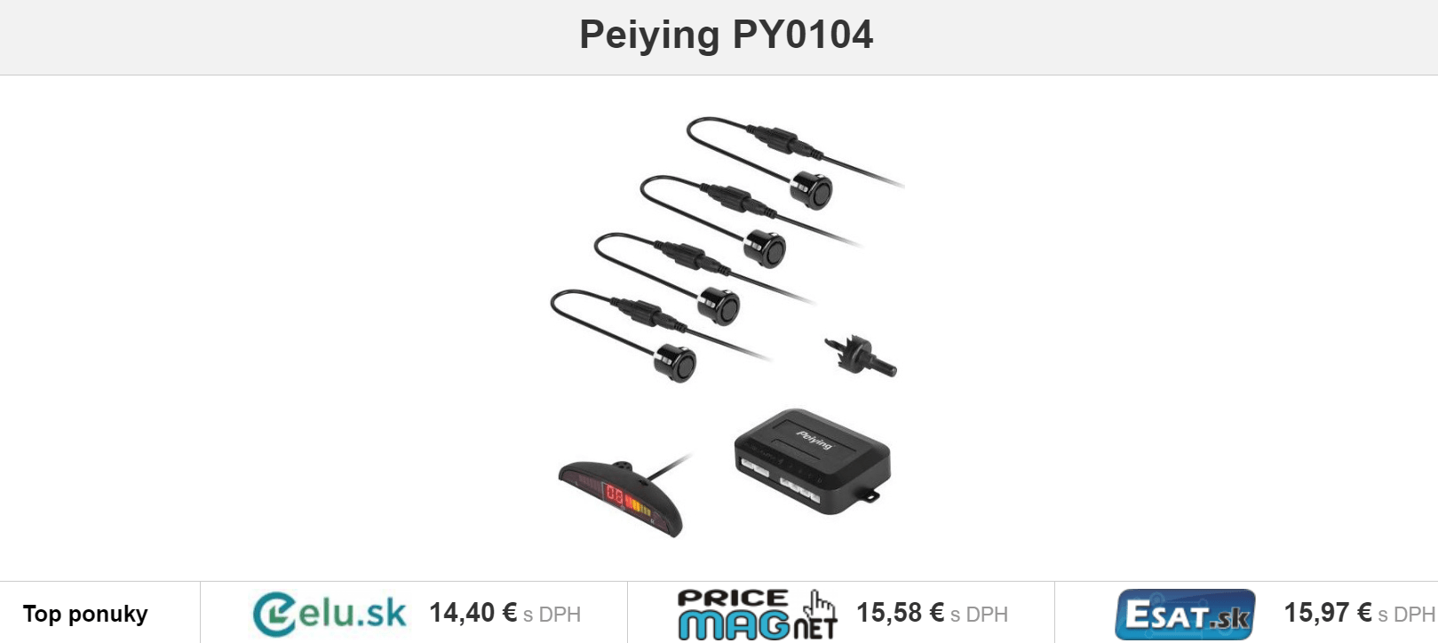 Peiying PY0104, parkovacie senzory, parkovanie